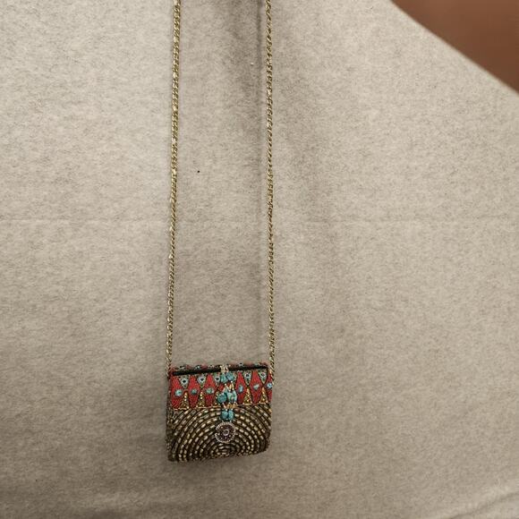 Mary Frances Beaded Small Shoulder Bag Flower Embellished‎ Clutch Chain Bag - Picture 7 of 16